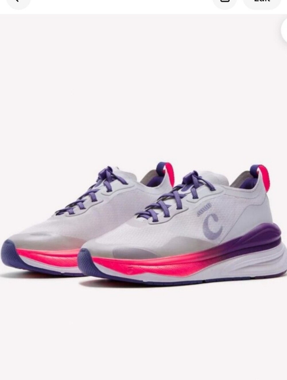 Clove Women's Alto Sneakers Shoes Light Grey / Purple / Fuchsia Size 7